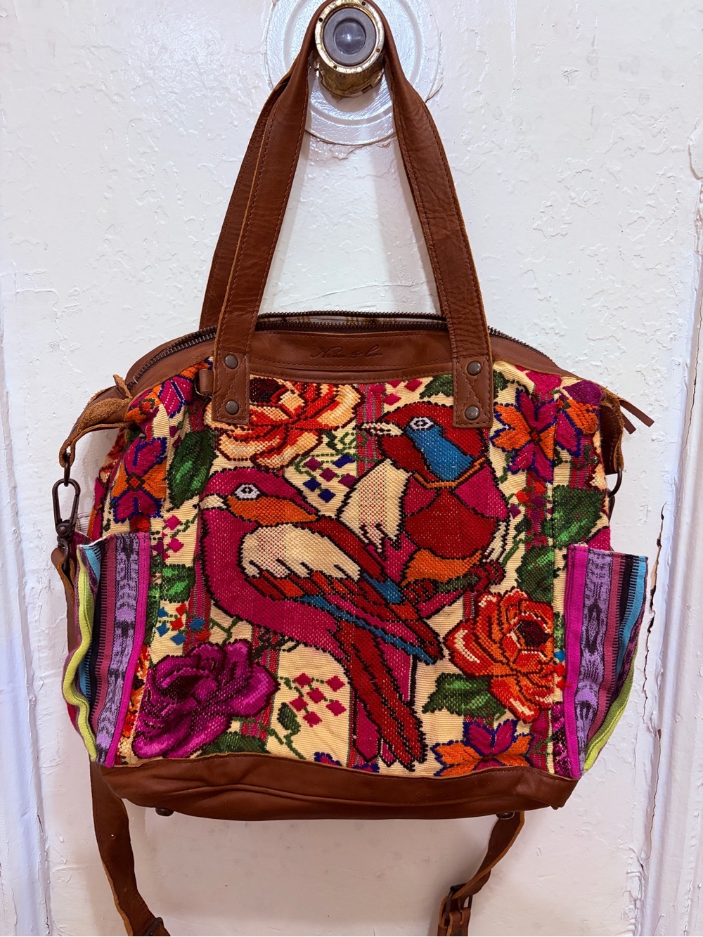 Nena & Co One of a Kind Birds Print Convertible Bag
